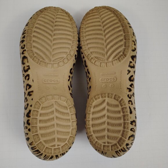 Crocs Animal Print Slip On Rubber Flats Womens 9 - Picture 6 of 9